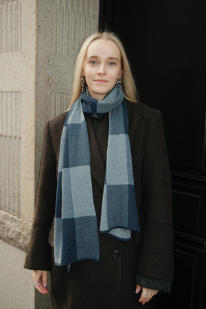 Schal - Marine kariert