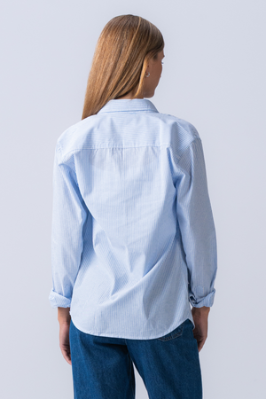 Freund Oxford Hemd - hellblau/weiß