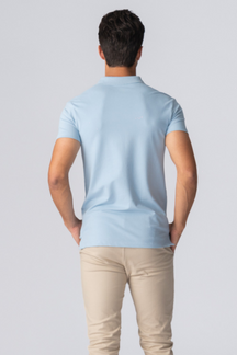 Muscle Poloshirt - hellblau