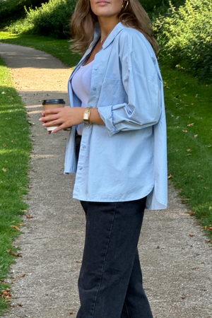 Entspannter Hemd - Hellblau