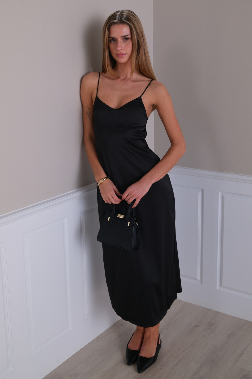 Elina -Gurtkleid - Schwarz