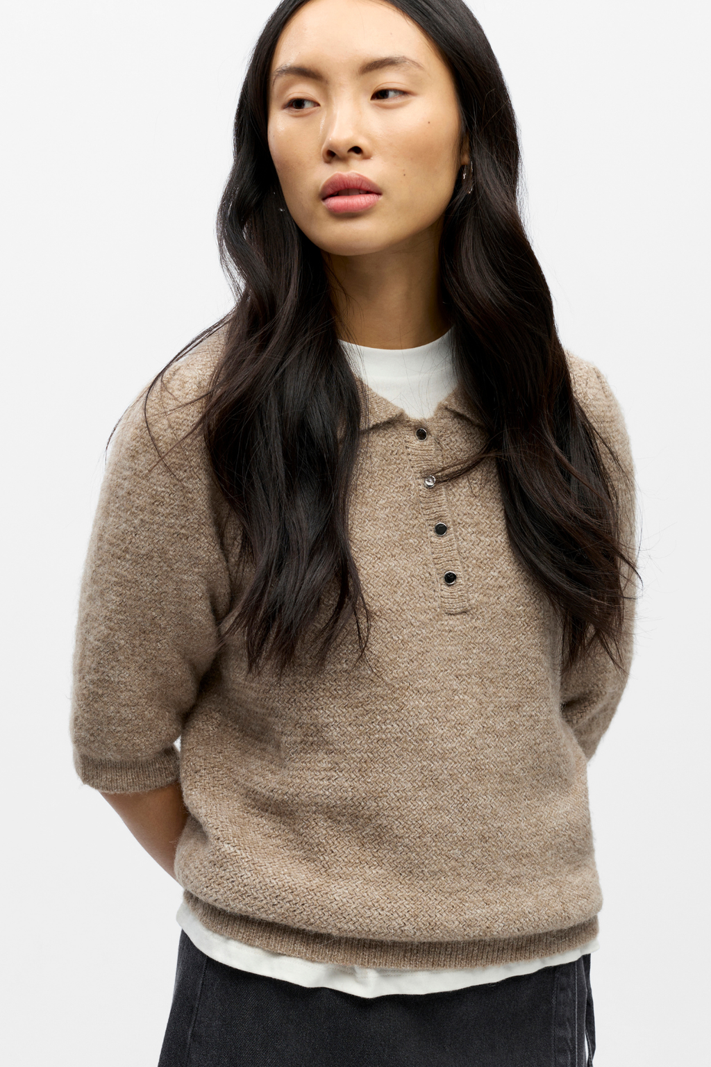 Anine Strick Polo - Morel Melange