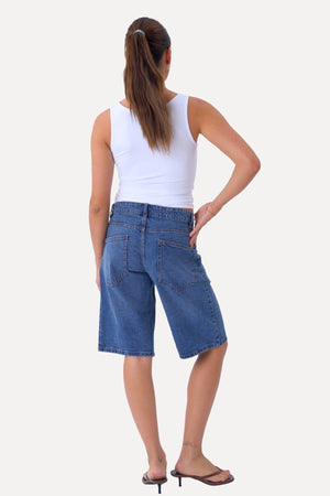 Denim Shorts - Mittelblau