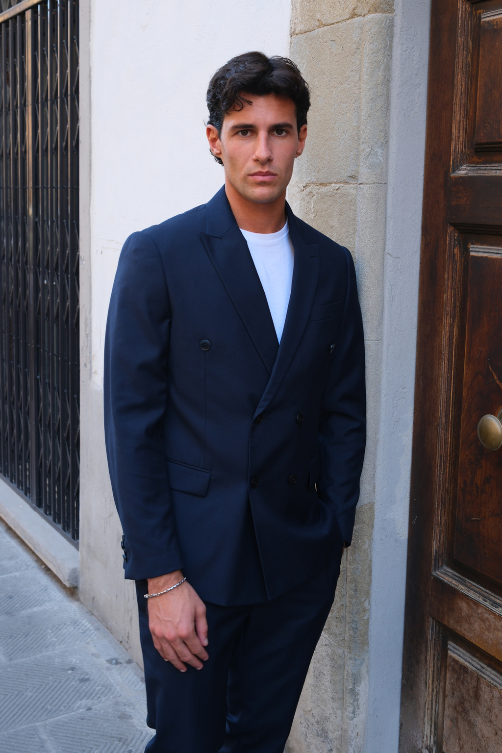 Premium Double Breasted Blazer - Marine