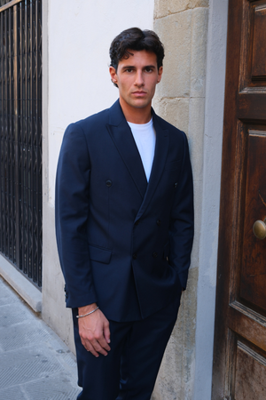 Premium Double Breasted Blazer - Marine