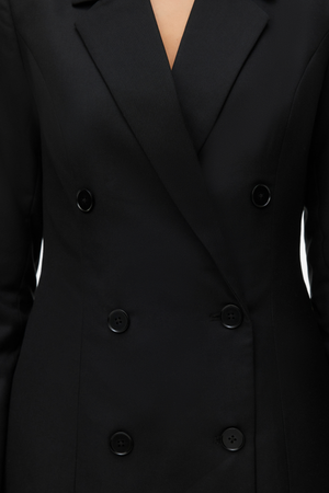 Melly eingebautes Blazer -Kleid - Schwarz