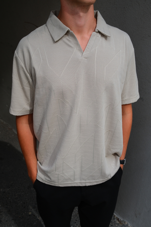 Atlas strukturiertes Polo - Khaki