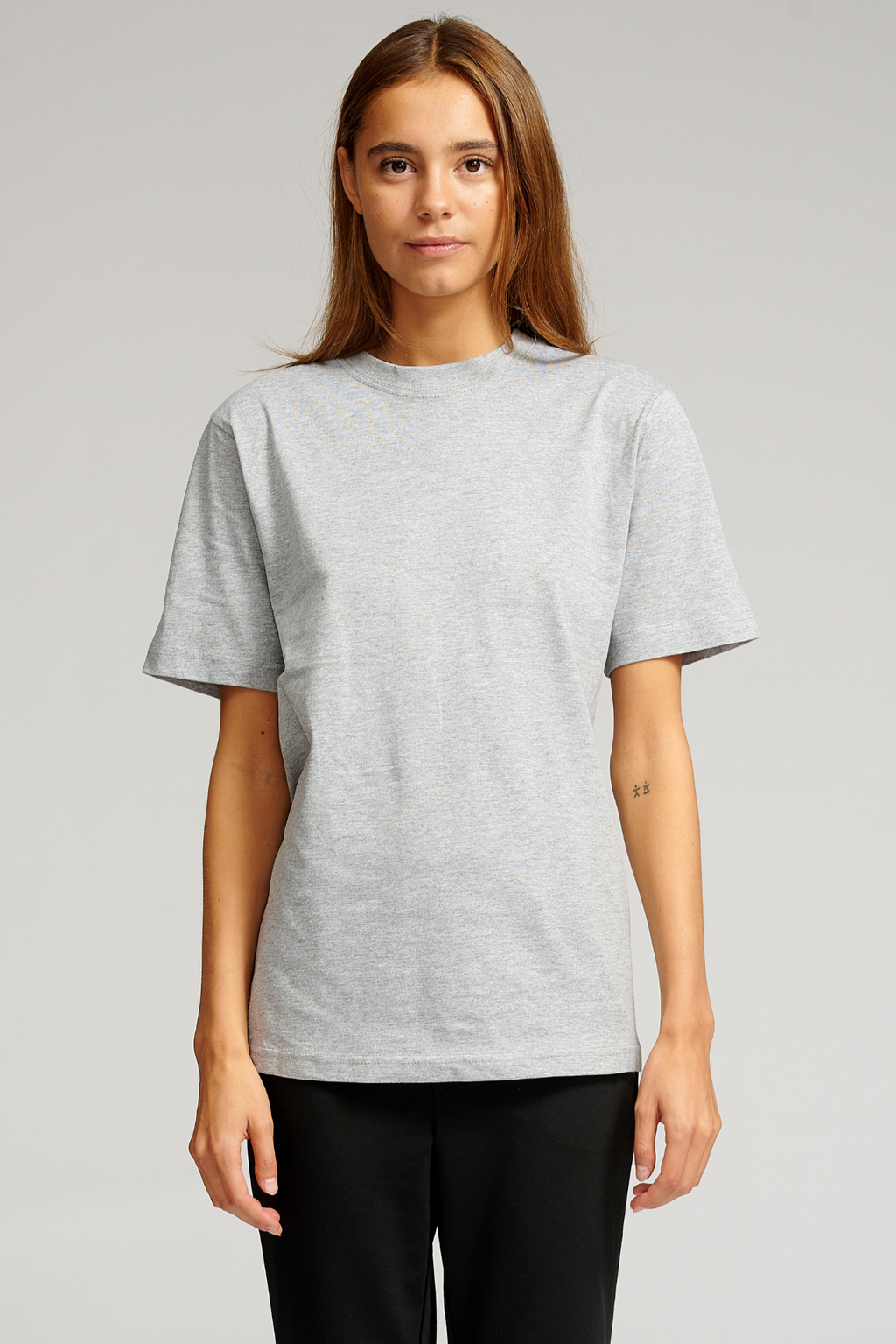 Oversized T -Shirt - graue Melange