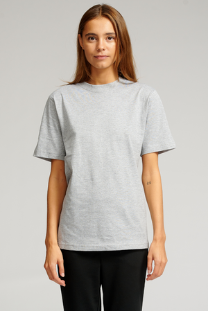 Oversized T -Shirt - graue Melange