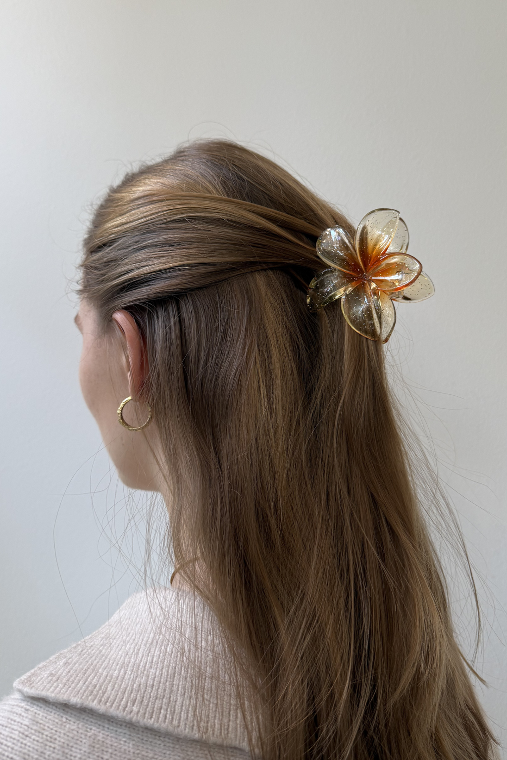 Blumenhaarclip - Weiß