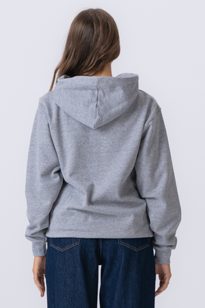 Basic Zip Hoodie - grau