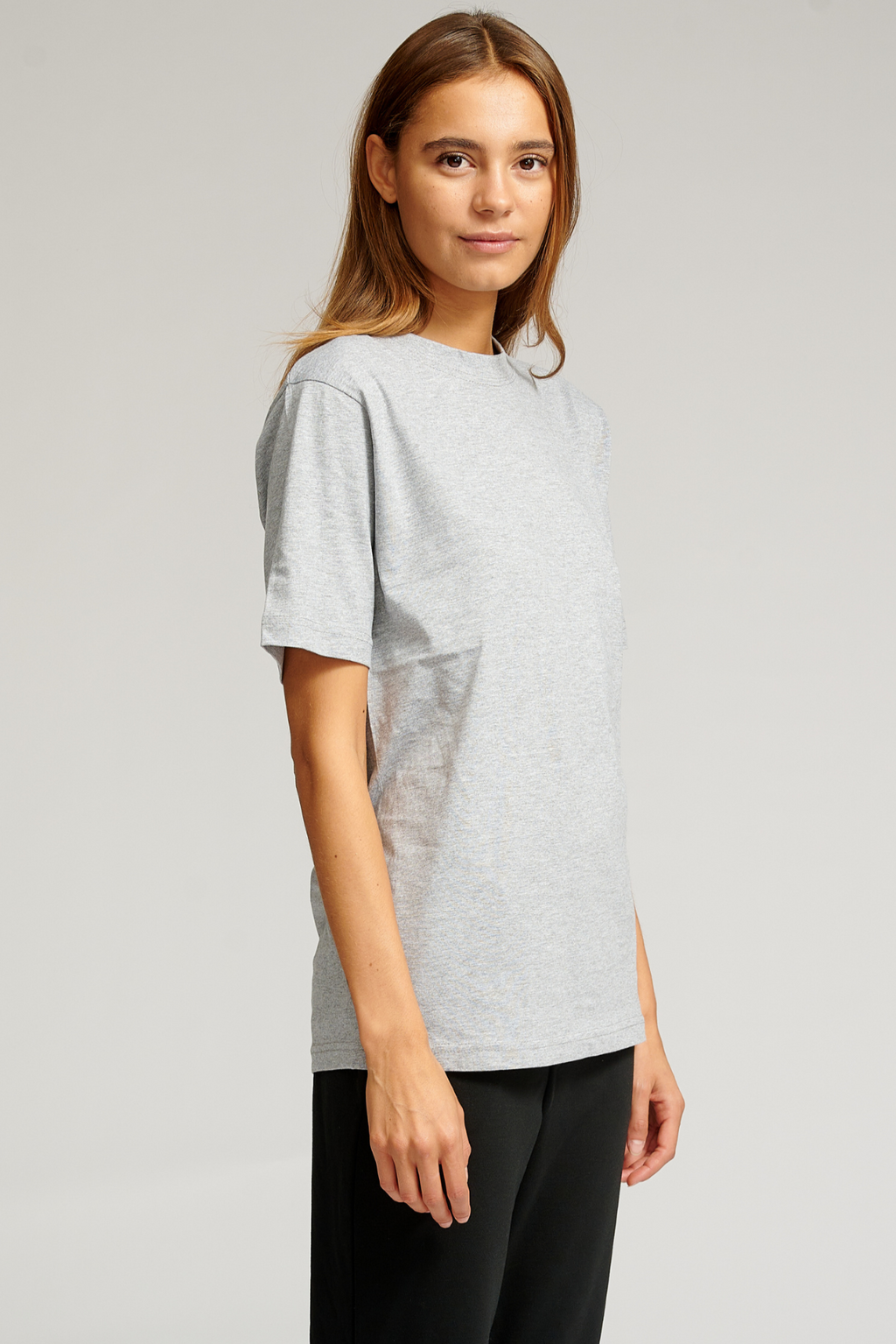 Oversized T -Shirt - graue Melange