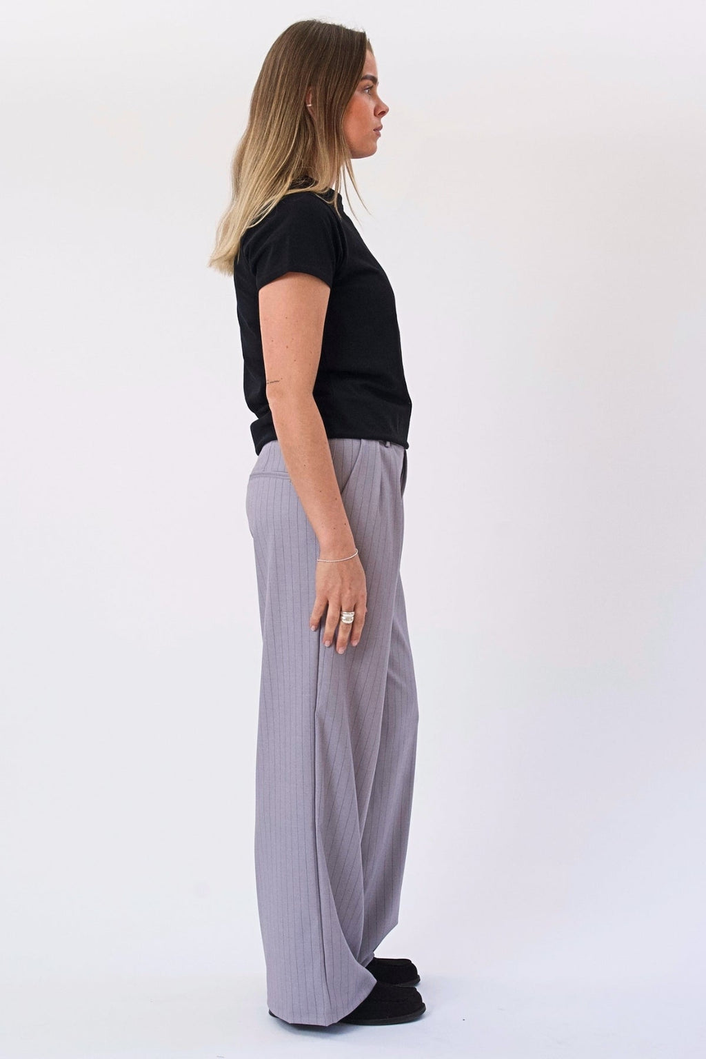 Paloma Nadelstreifen Pants - Taupe
