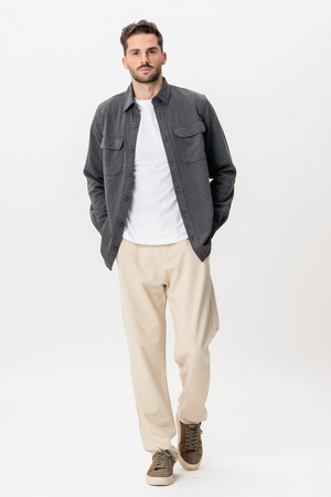 Performance Regular Overshirt - Holzkohle