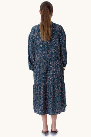 Sara Langarmed Kleid - grün