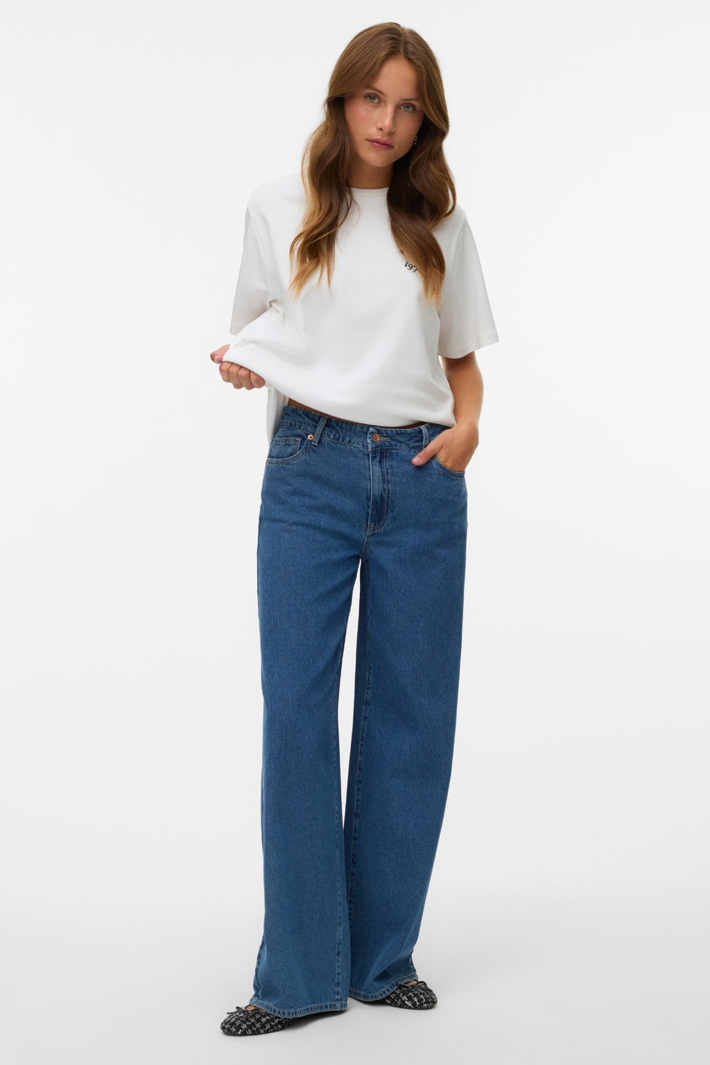 Remy Wide Jeans – Mittelblauer Denim