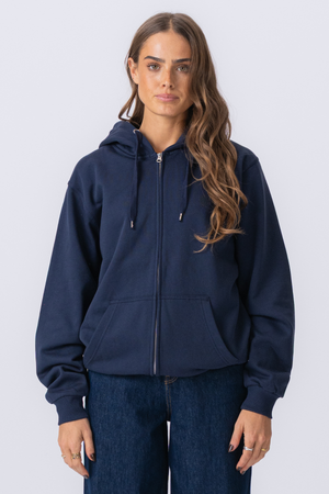 Basic Zip Hoodie - Marine