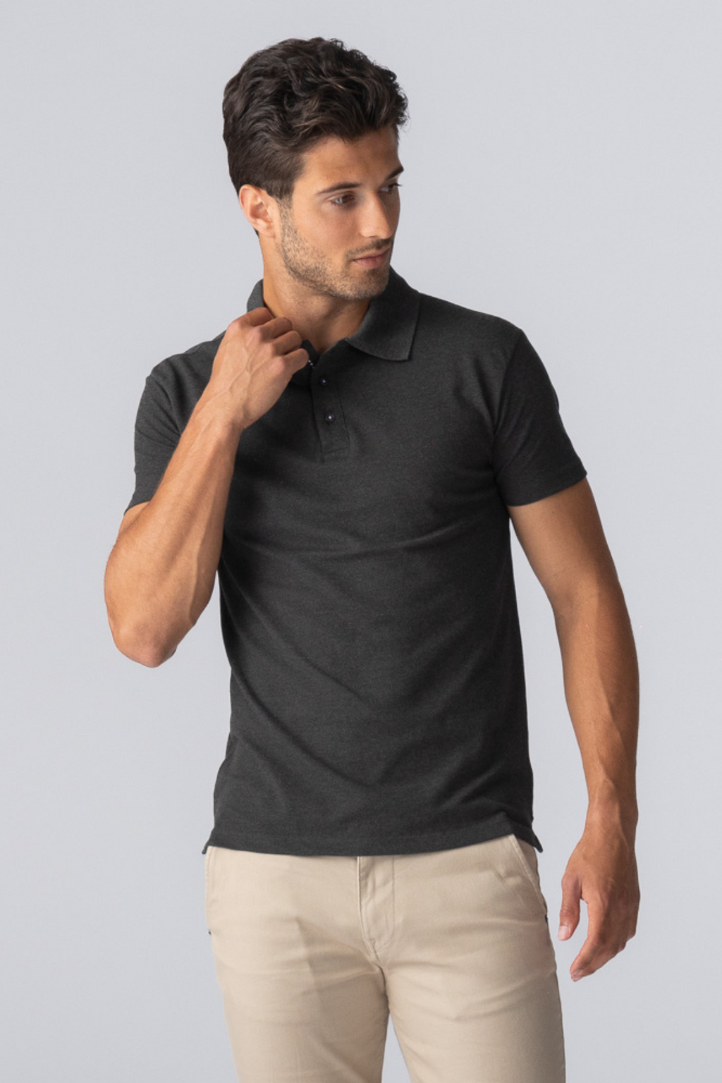 Muscle Poloshirt - dunkelgrau