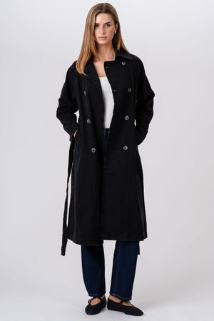 Denim Trenchcoat - dunkelblau