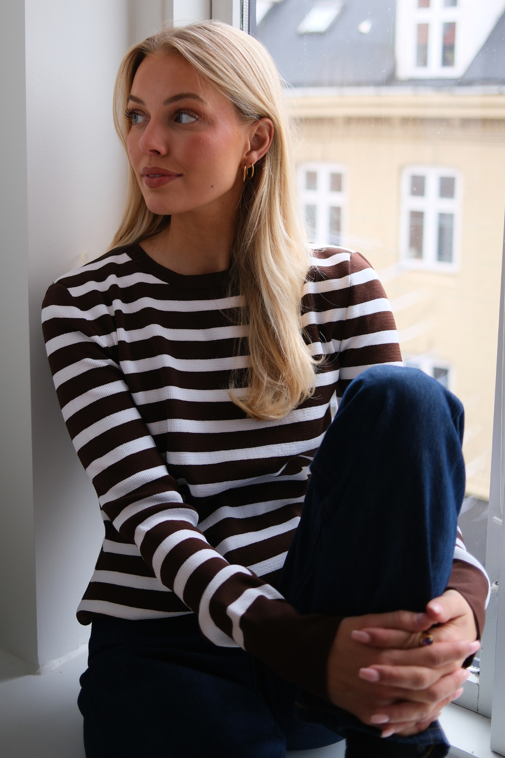 Maja gestreiftes Hemd - braun