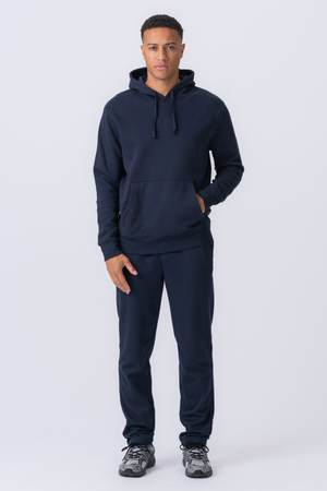 Essential Kapuzen-Sweatset – Marineblau