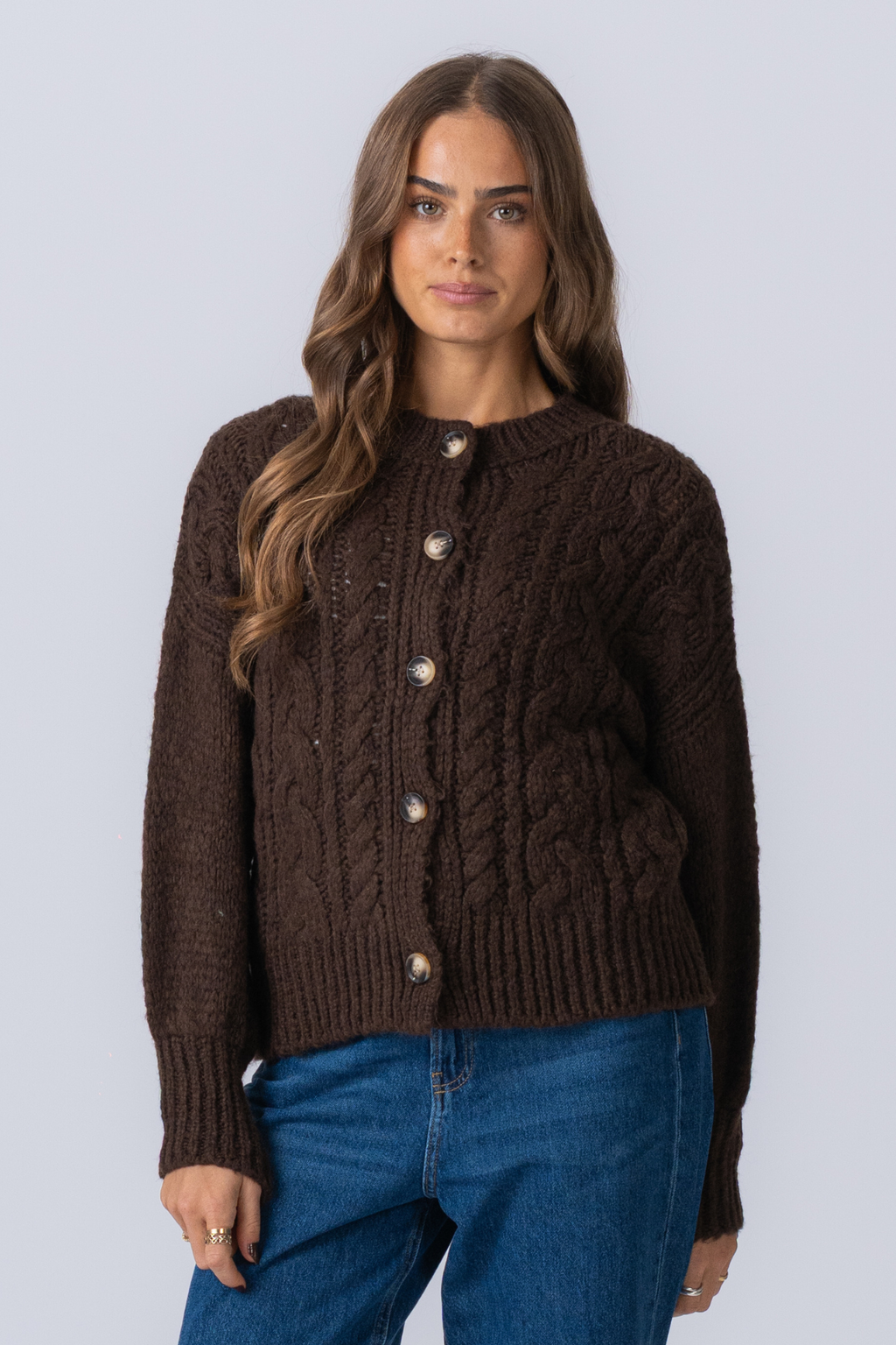 Botton Knit - Braun