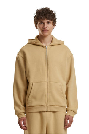 Alltags Reißverschluss Hoodie - Union Beige