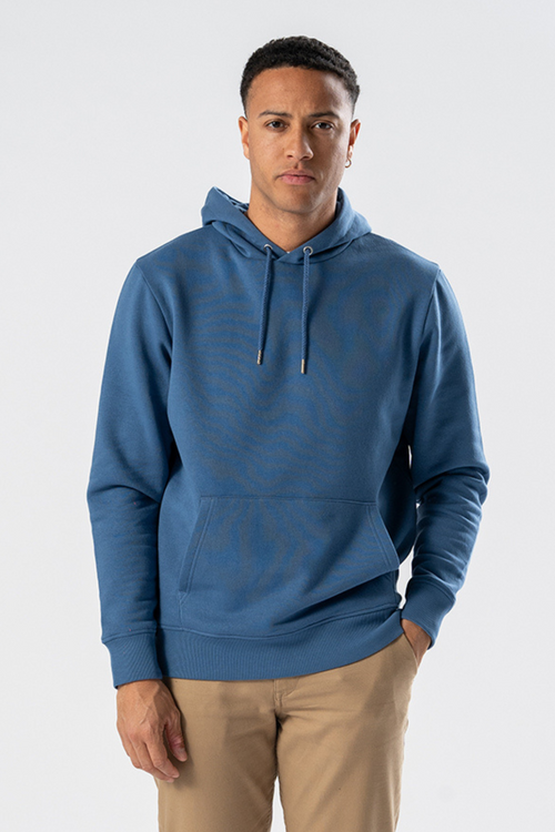 Sweatshirt Hoodie - Staubblau