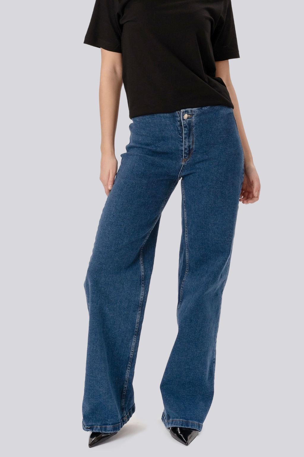 Miley Wide Jeans – Mittelblau