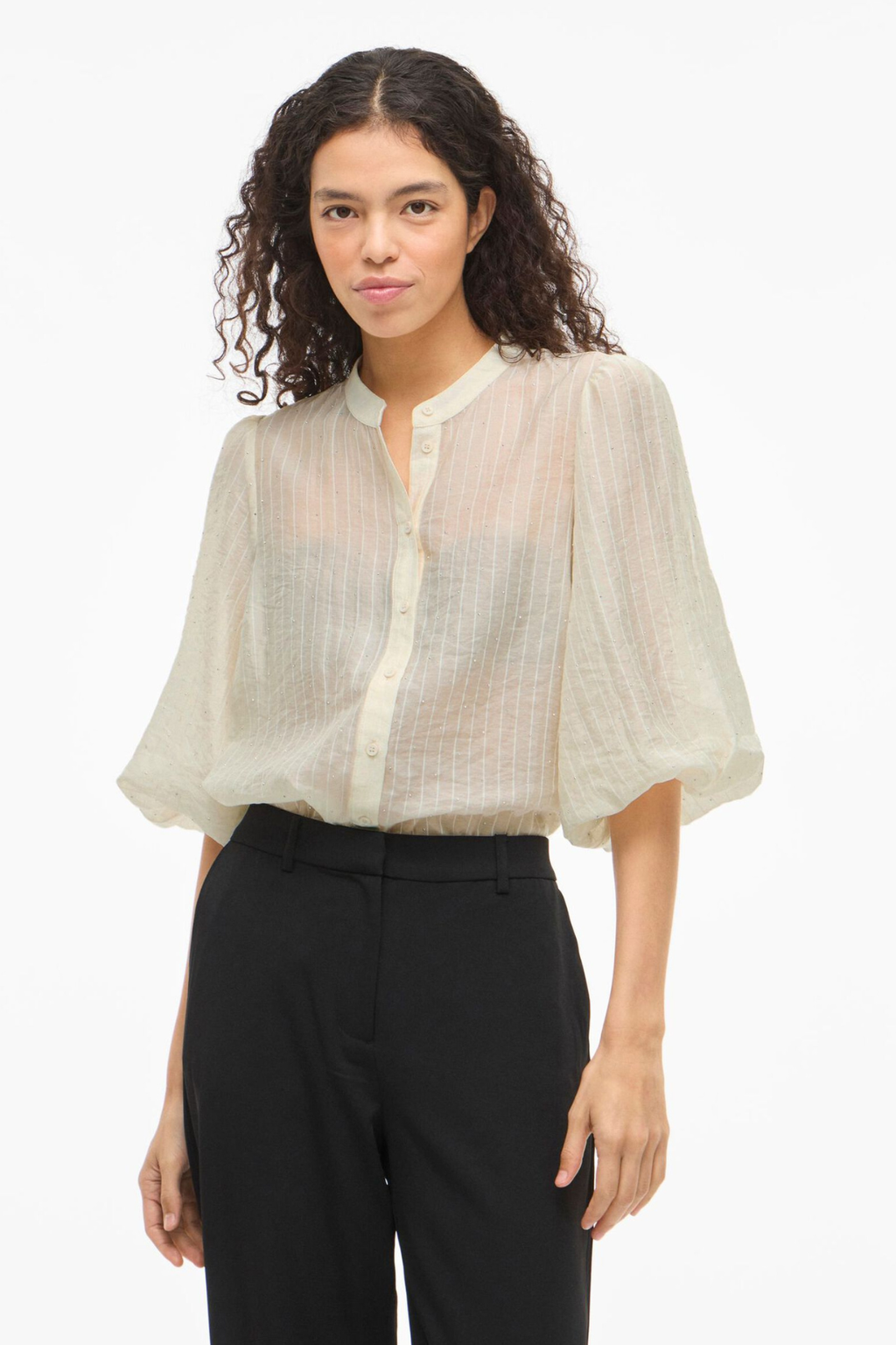 Oberteil mit Strassknöpfen – Birke