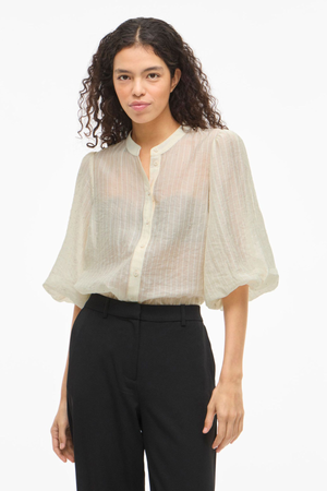 Oberteil mit Strassknöpfen – Birke