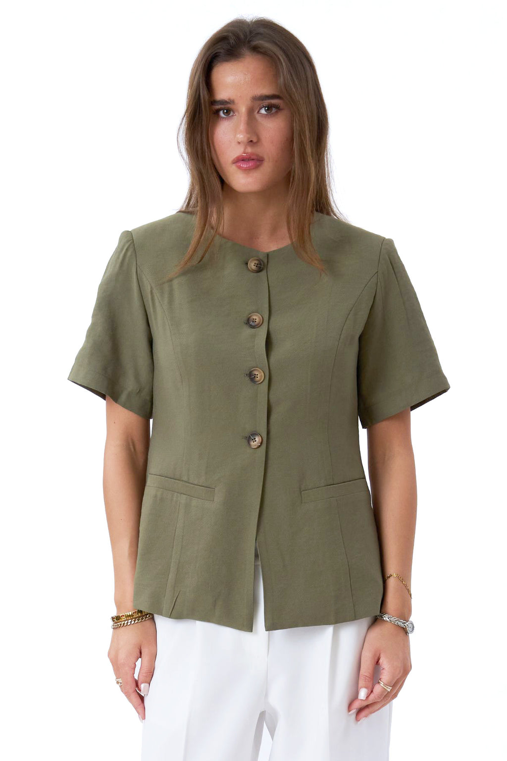 Isolde-Blazer – Oliv