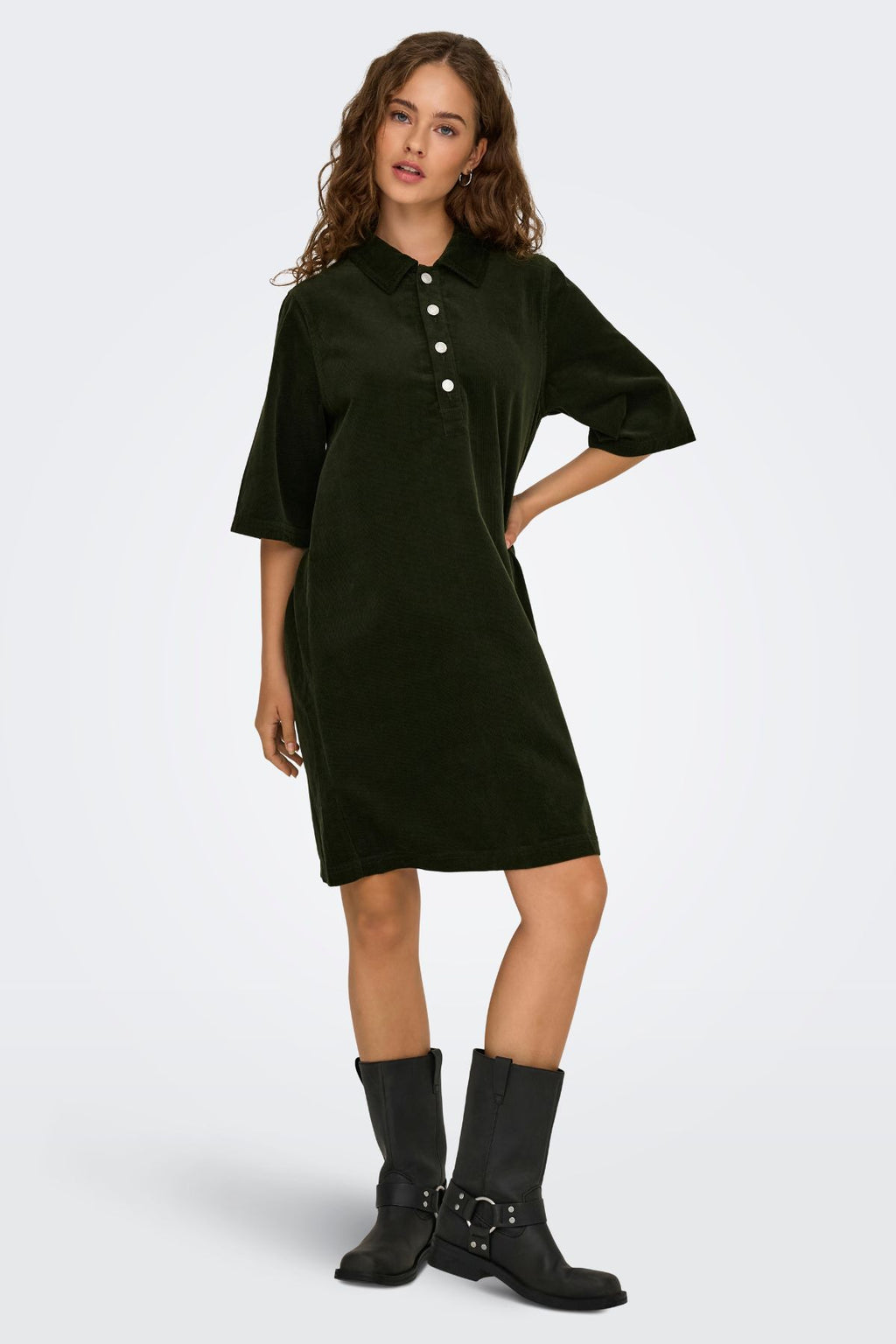 Nessa Cord -Kleid - Kolophonium