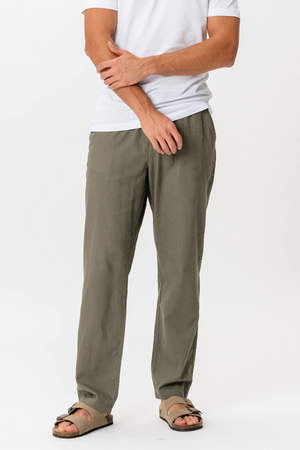 Leinen Pants - Armee