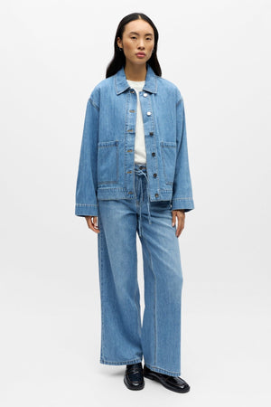 Rosie Overshirt – Hellblauer Denim