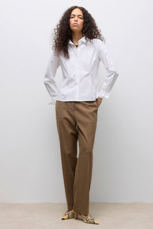 UMS V -Neck -Hemd - hellweiß