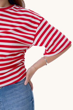 Pataya T-Shirt – Rot/Weiß