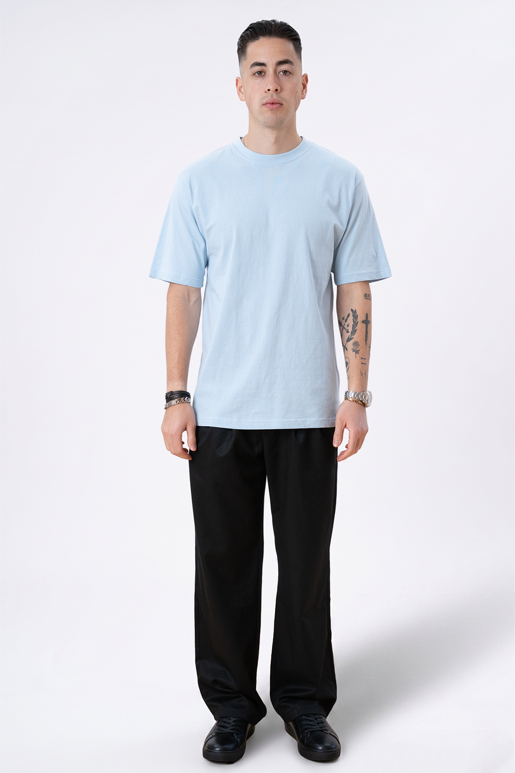 Schwer Oversized T -Shirt - Puderblau