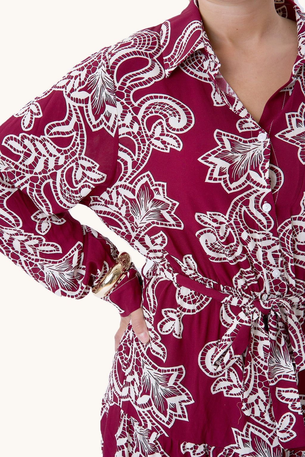 Lola-Kleid – Burgunderrot