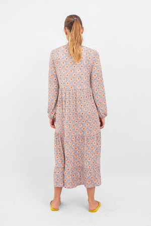 Julia blühendes Kleid - blau