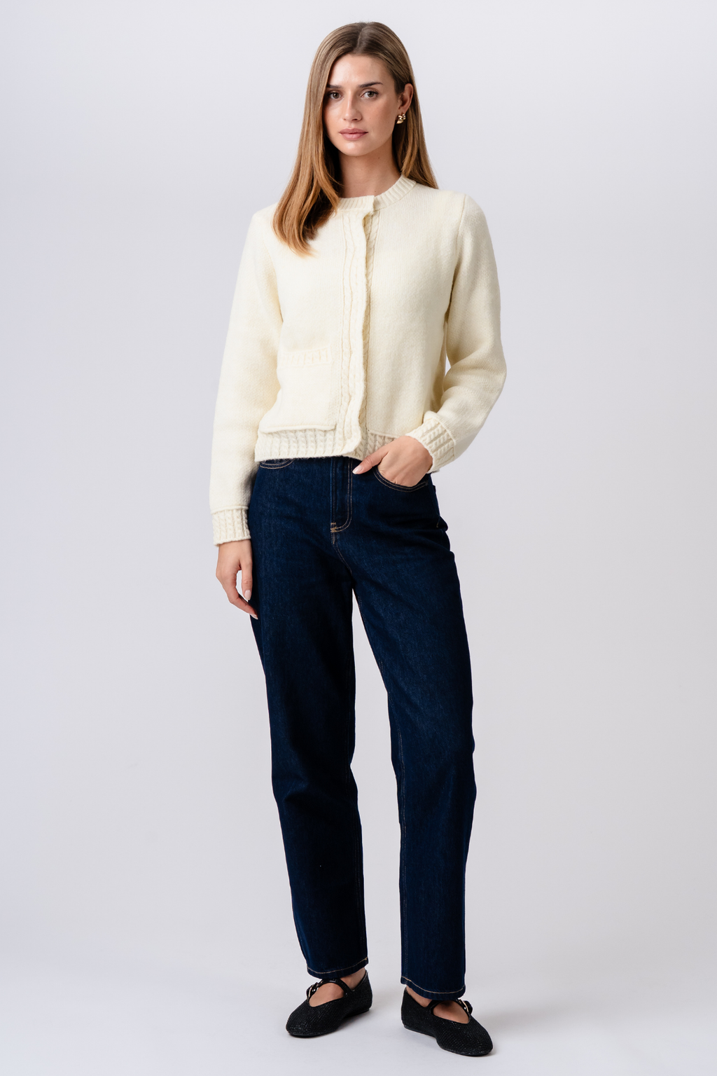 Emilie Strickjacke – Beige