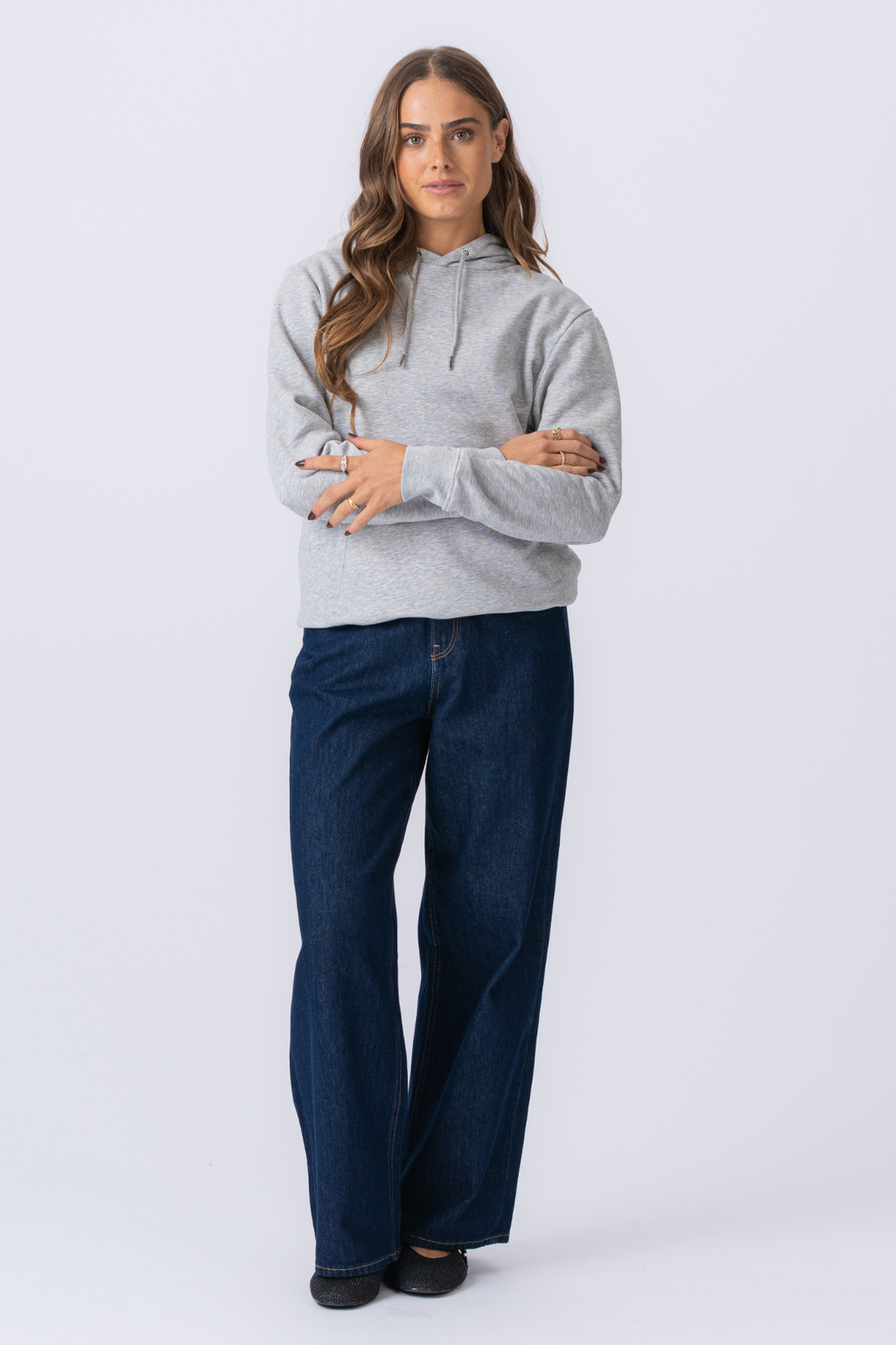 Sweatshirt Hoodie - Asche grau