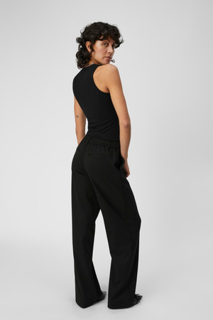 Lisa breit Pants - Schwarz