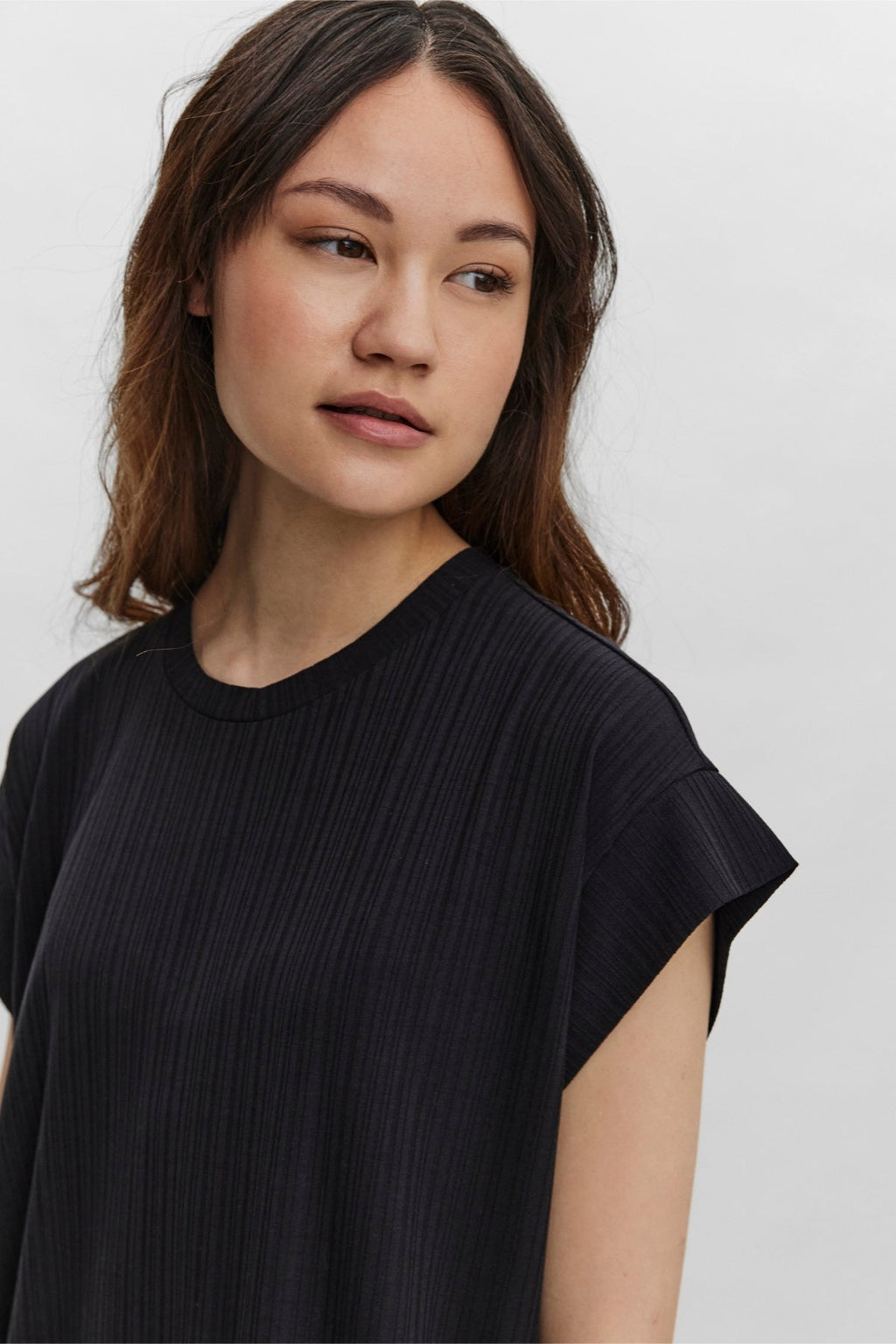 Phoenixy Cap Sleeve Calf Kleid - Schwarz