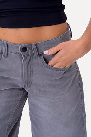 Denim Shorts - Grau