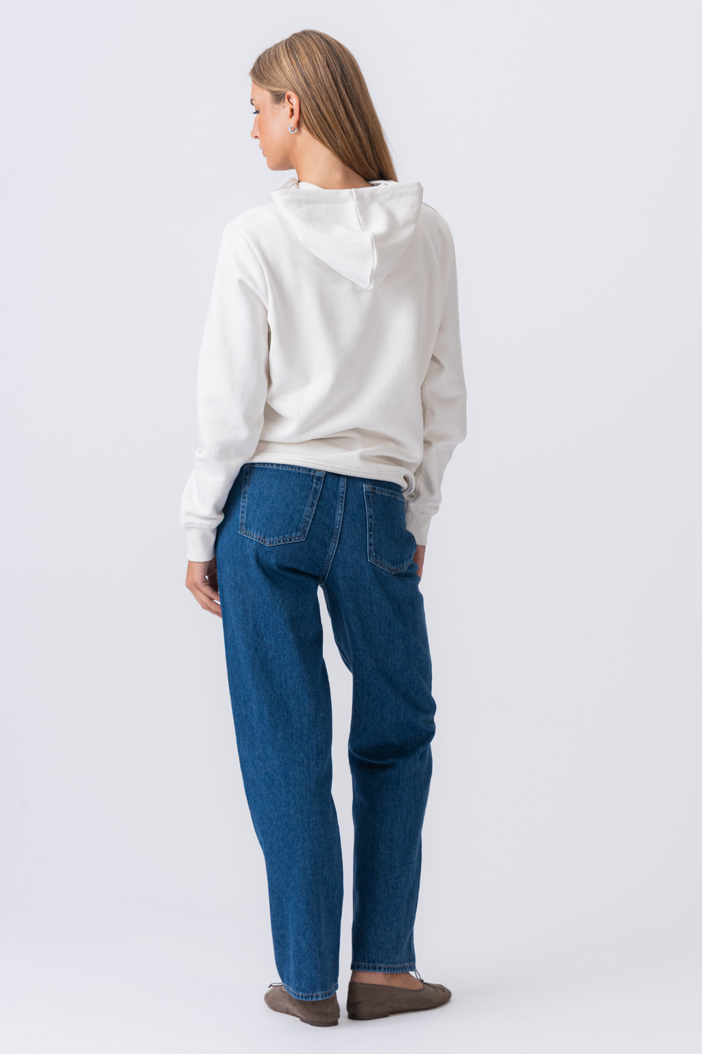 Sweatshirt Hoodie - Beige