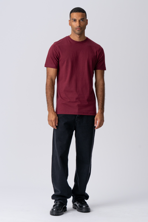Basic T-Shirt - Burgunderrot
