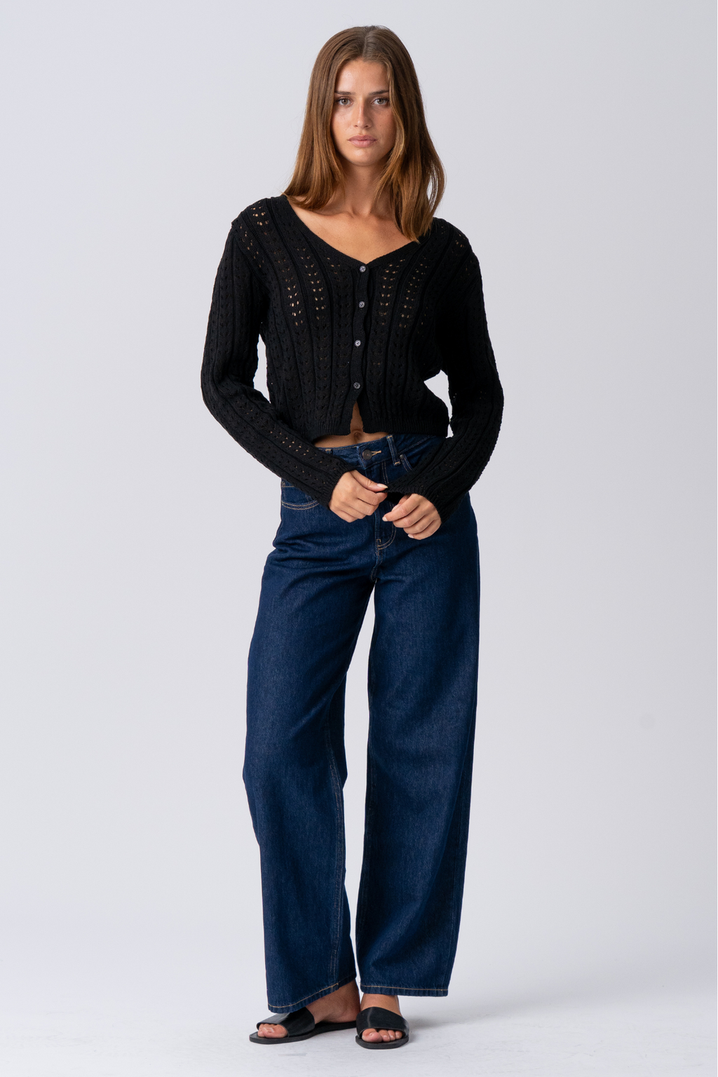 Virginia Strick Cardigan - Schwarz