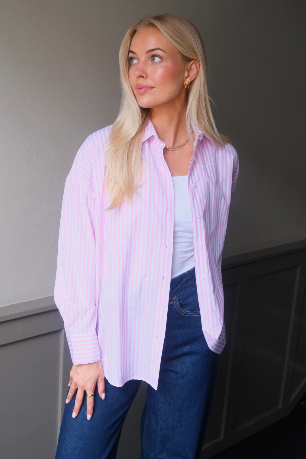 Layla Striped Shirt - Pink