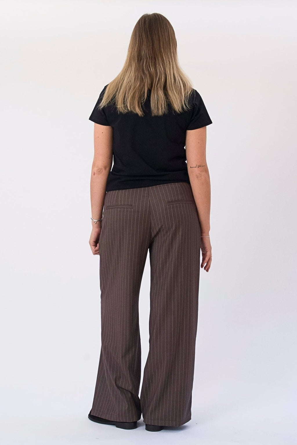 Paloma Nadelstreifen Pants - Tabak